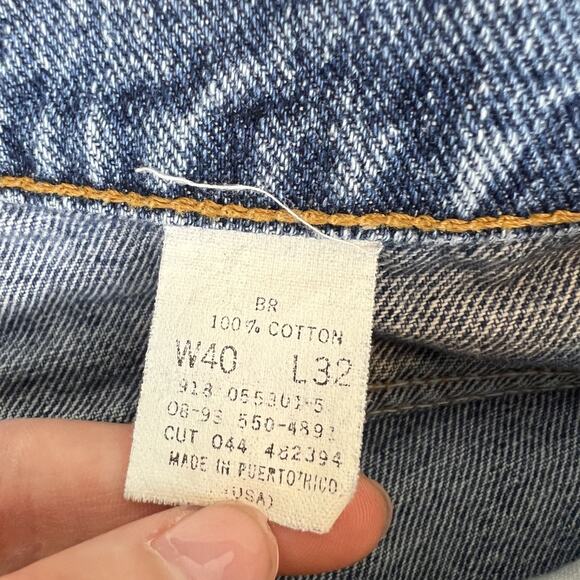 VTG Levis 550 Jeans Mens 40x32 Blue Denim Americana Classic Dadcore Y2K Workwear - Picture 10 of 11